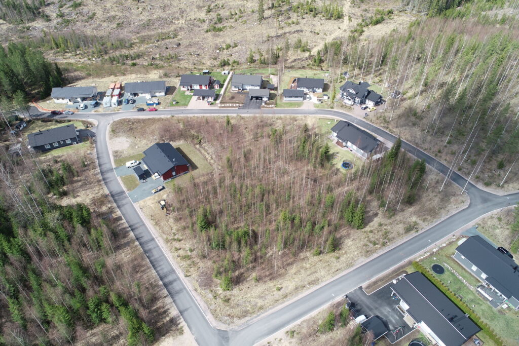 Oblique aerial view of the Haukankaarre area plan site.