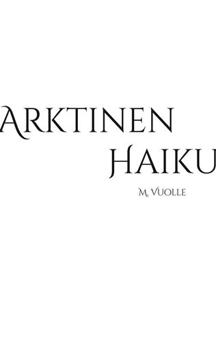 Kuvassa kirjan kansi: Arktinen haiku