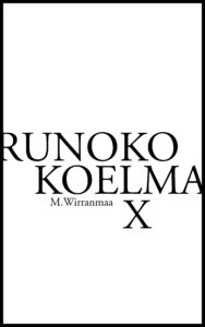 Kuvassa kirjan kansi: Runokokoelma X