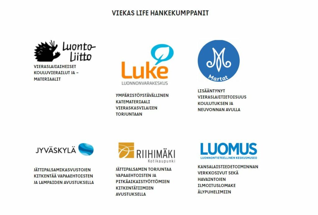 VieKas LIFe hankekumppanien logot