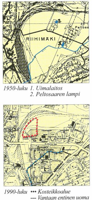 Karttakuva Peltosaaren historiasta 