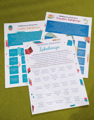 Kuvassa Lukubingo-lomakkeita