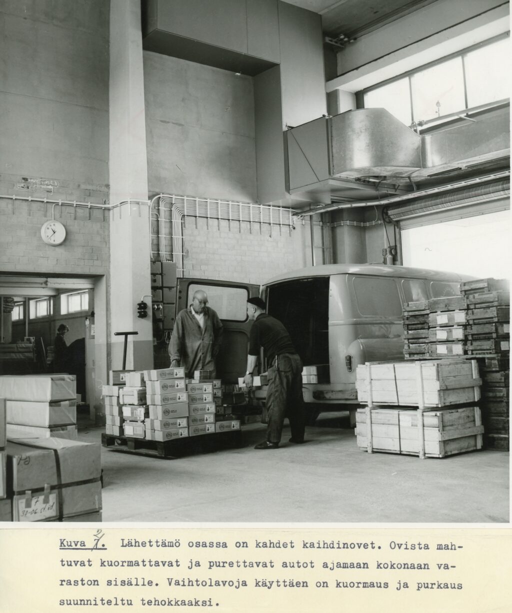 Kierrätyskeskuksen myymälä 1960-luvulla