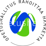 A round logo with the text Opetushallitus finances the project.