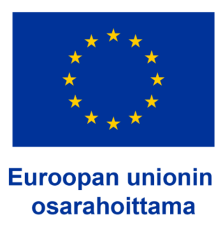 Euroopan unionin lippulogo ja alla teksti Euroopan unionin osarahoittama