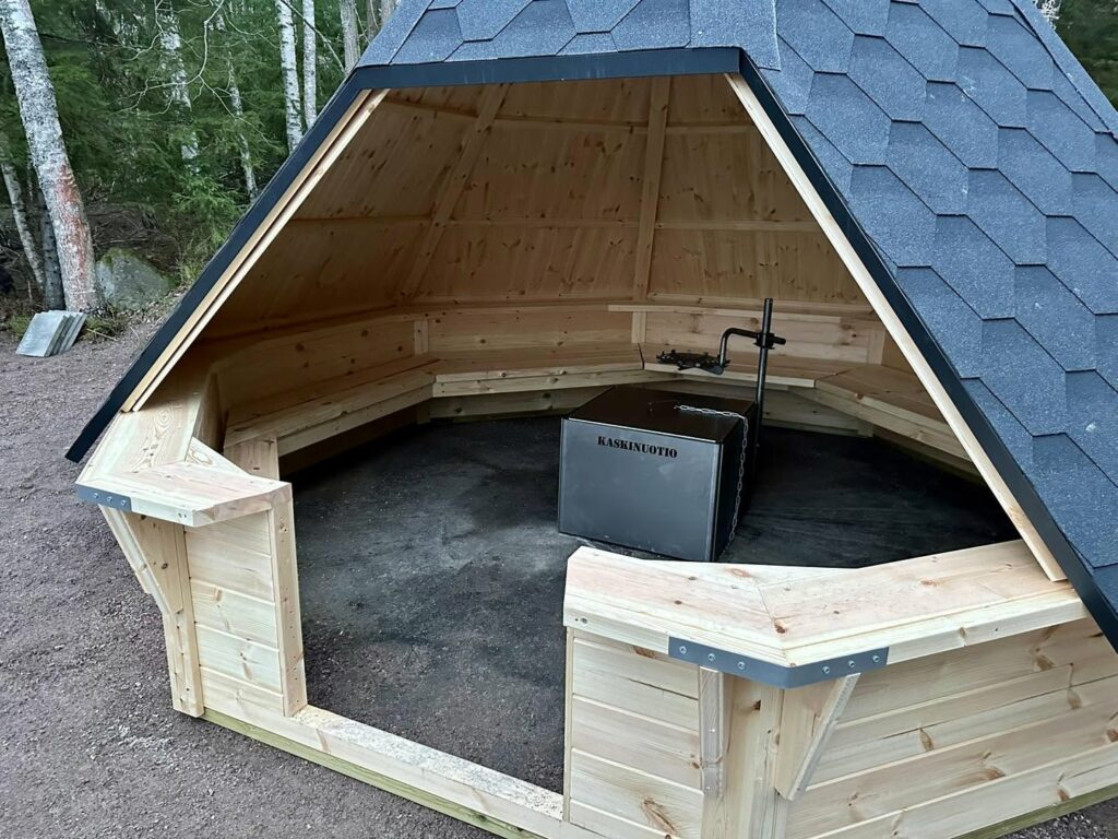 Kota, jossa tulipaikka keskellä.